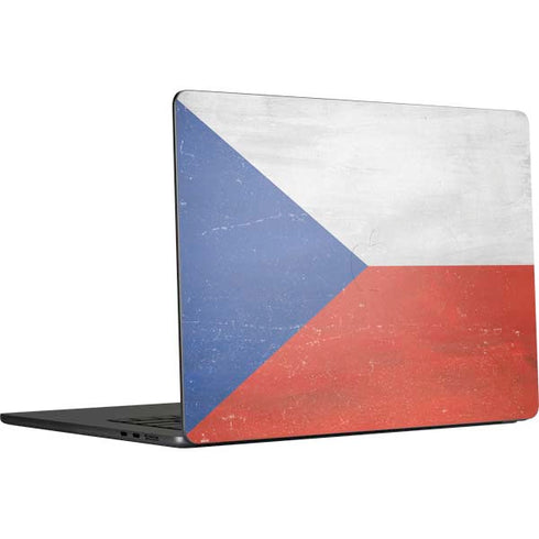 Czech Republic Flag Distressed MacBook Air 15 in (2023) Skin